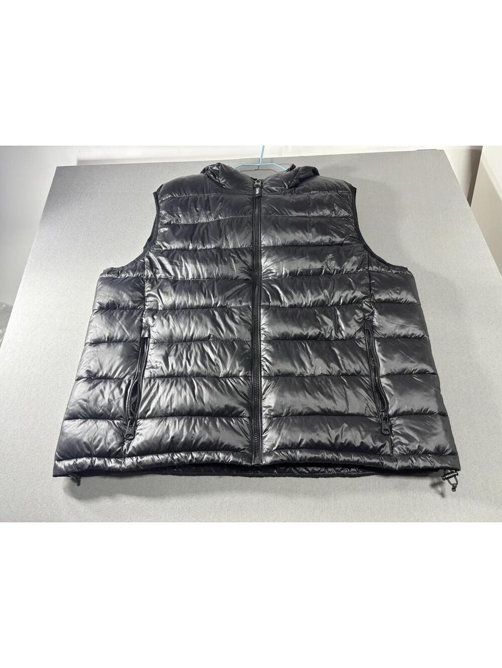 Calvin Klein Men’s Puffer Vest Hooded Black Size XL – Sorona Insulation